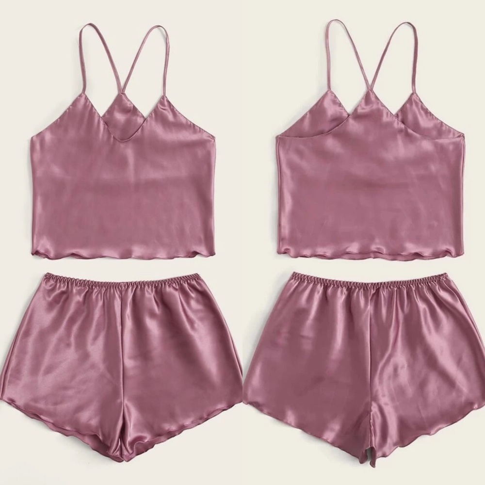 Satin Silk Camisole Pajama Set